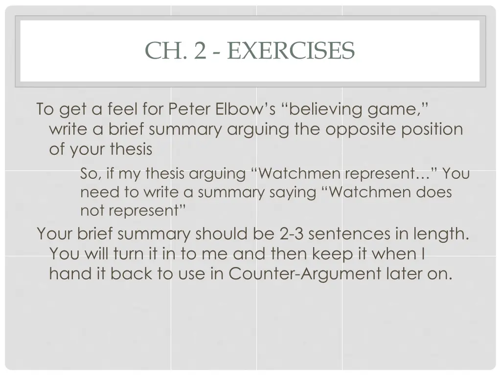 ch 2 exercises