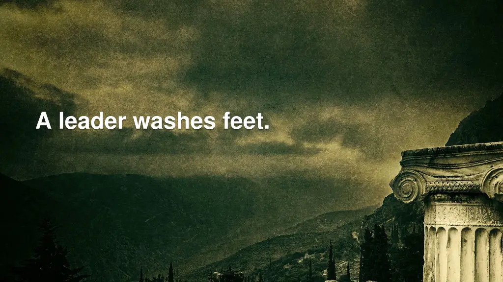 a leader washes feet