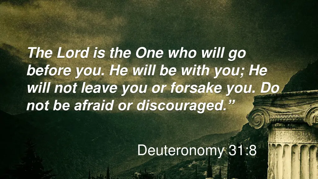 the lord is the one who will go before