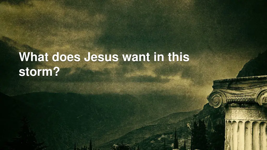 what does jesus want in this storm