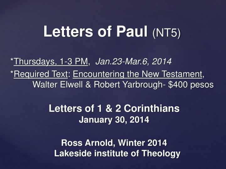 letters of paul nt5