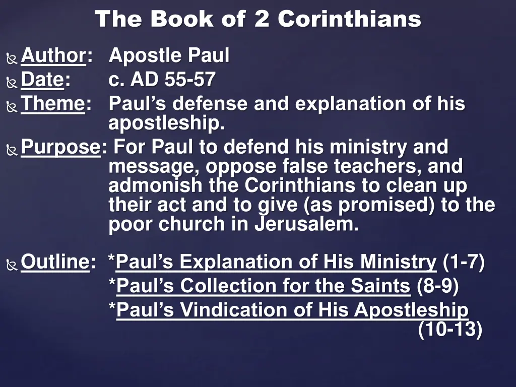 the book of 2 corinthians