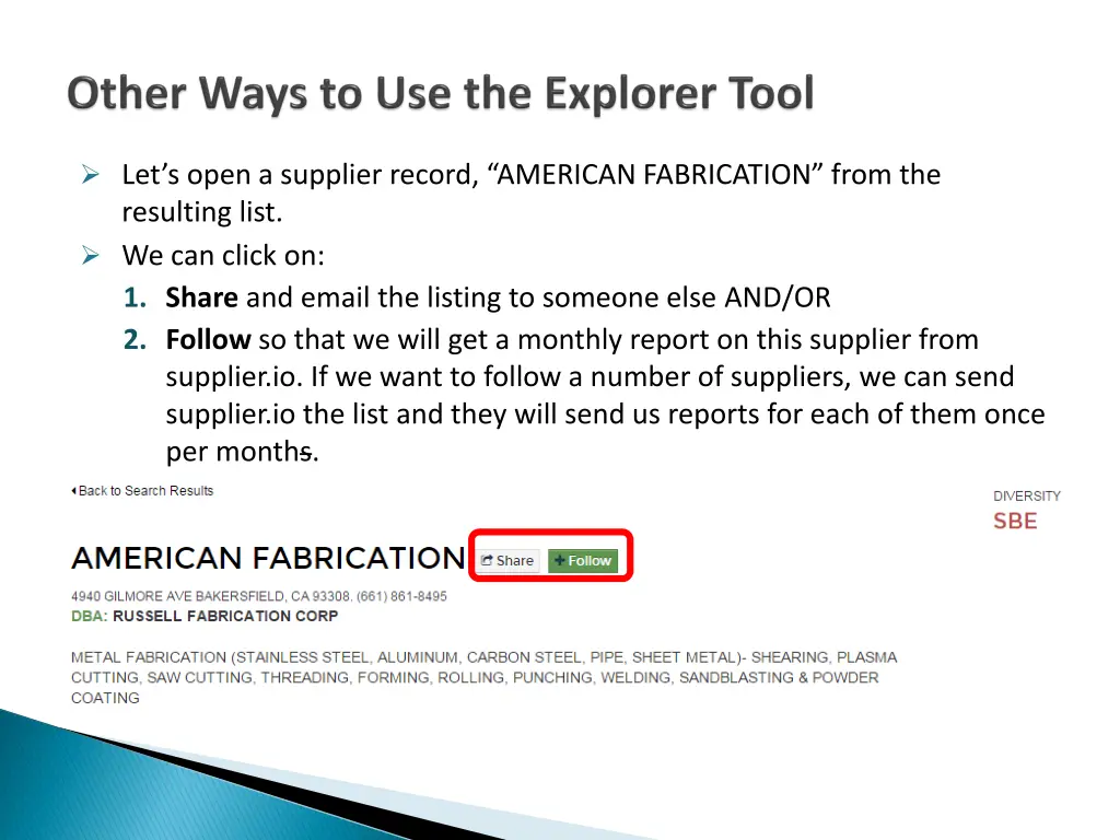 let s open a supplier record american fabrication