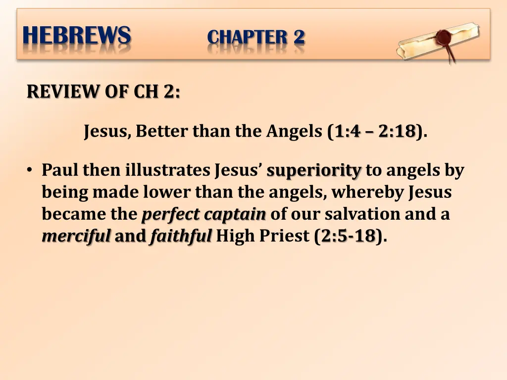 hebrews chapter 2 2