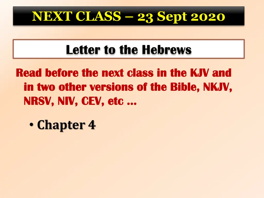 next class 23 sept 2020