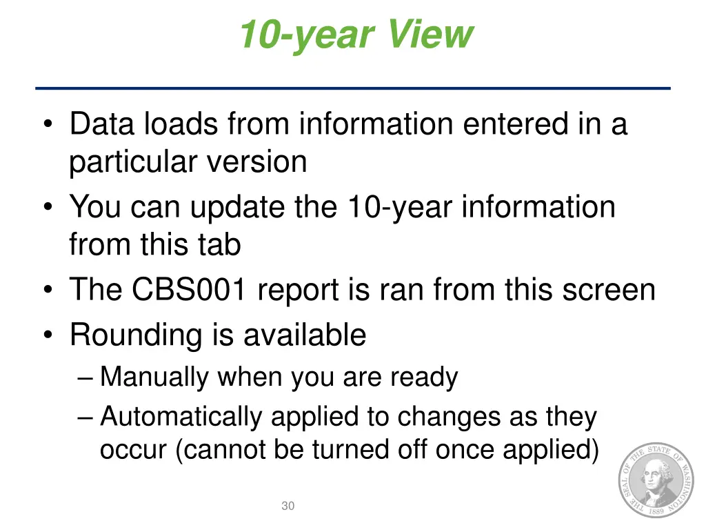 10 year view