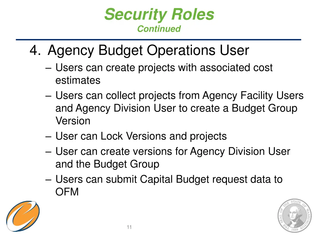 security roles continued 2