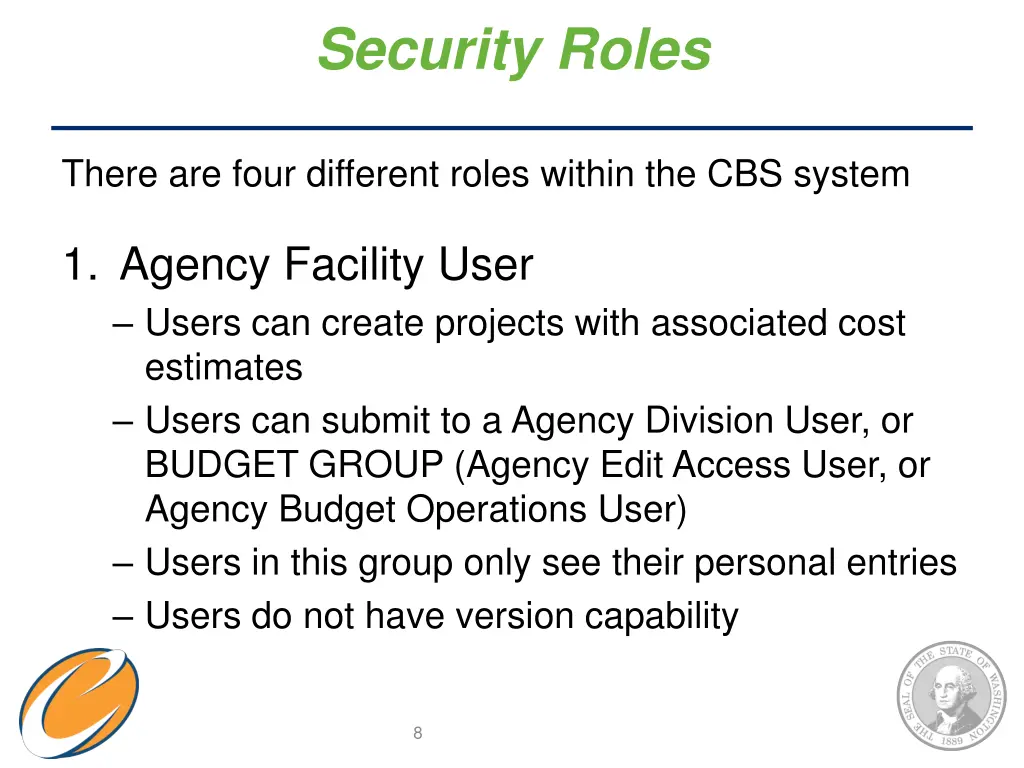 security roles