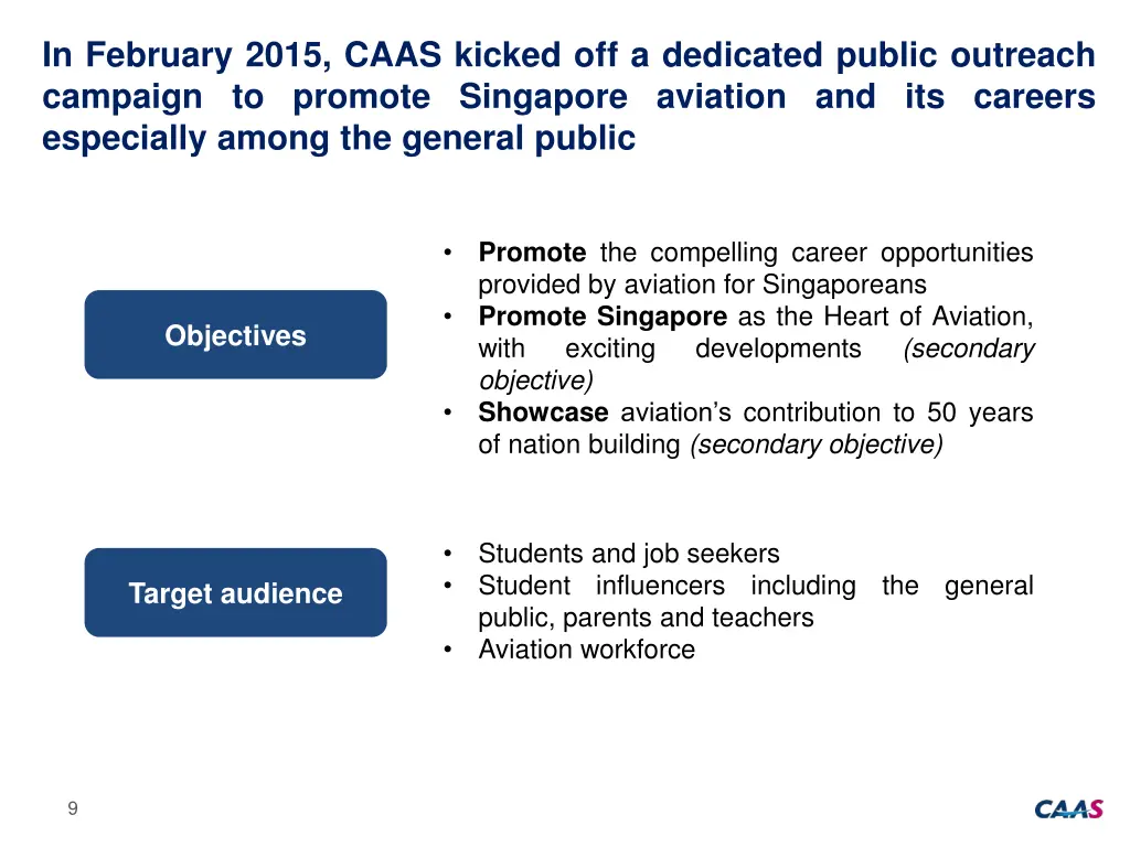 in february 2015 caas kicked off a dedicated