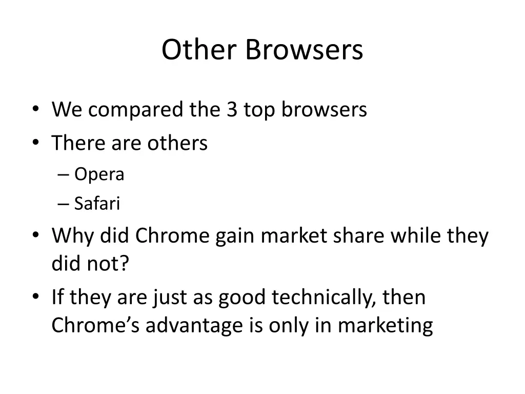 other browsers