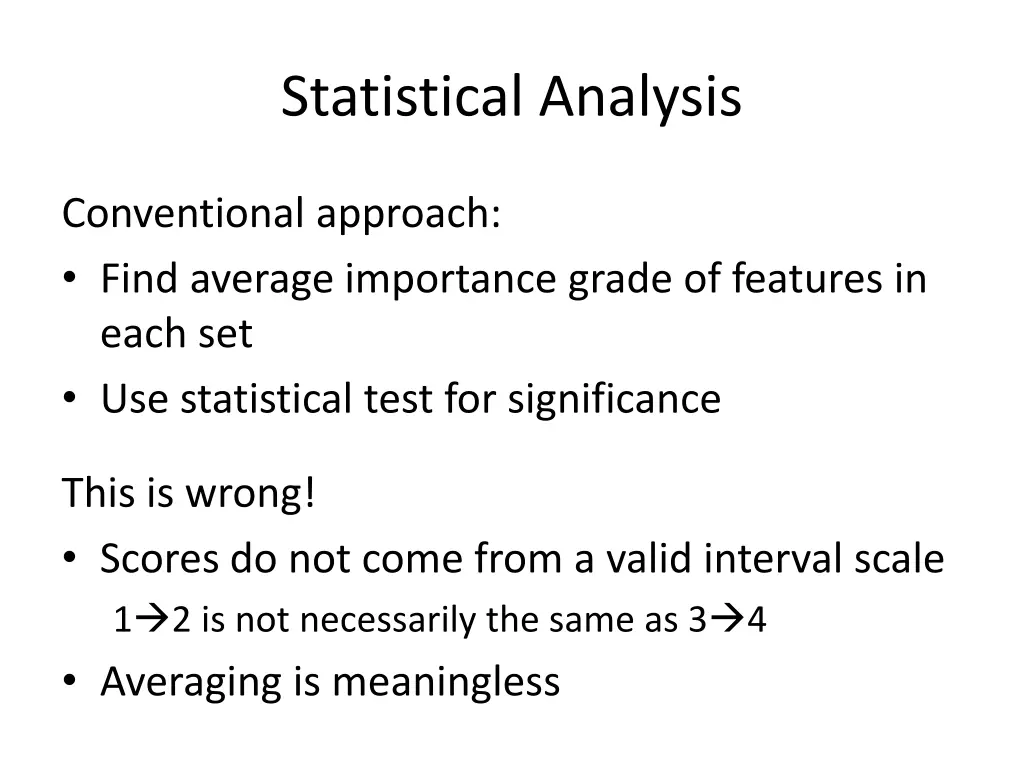 statistical analysis