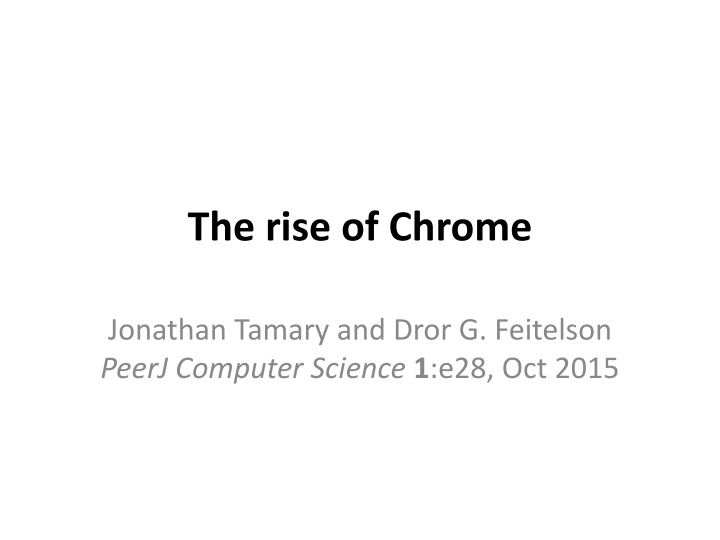 the rise of chrome