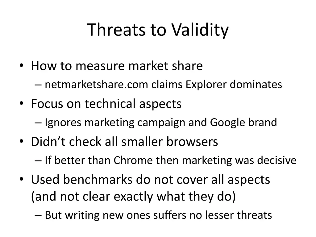 threats to validity