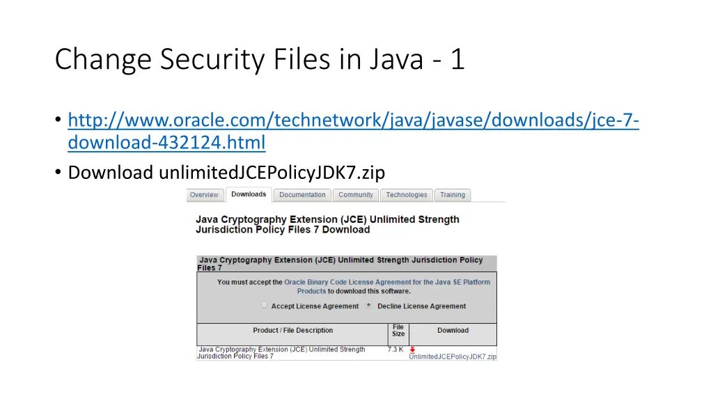 change security files in java 1