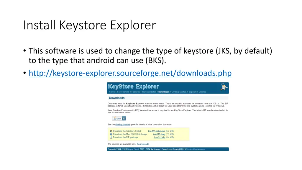 install keystore explorer