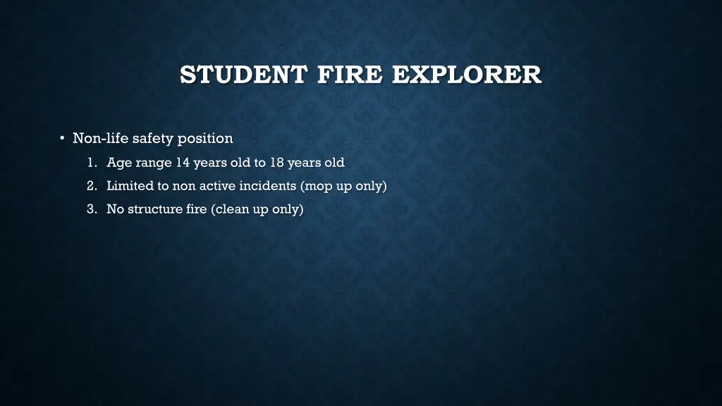 student fire explorer