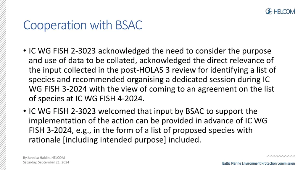 cooperation with bsac