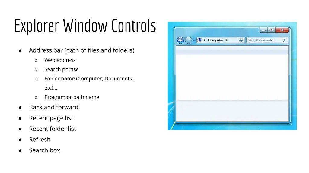 explorer window controls