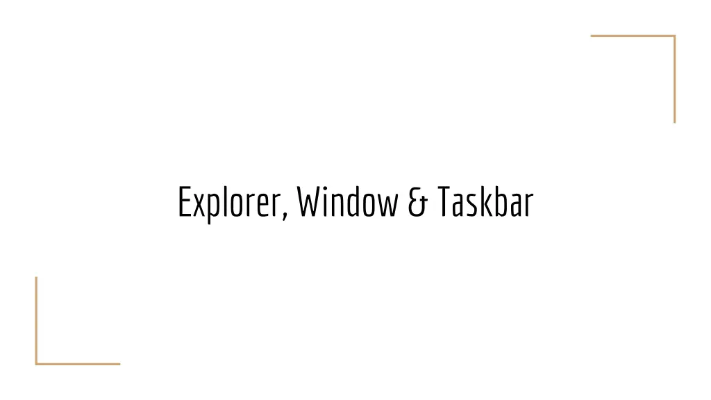 explorer window taskbar