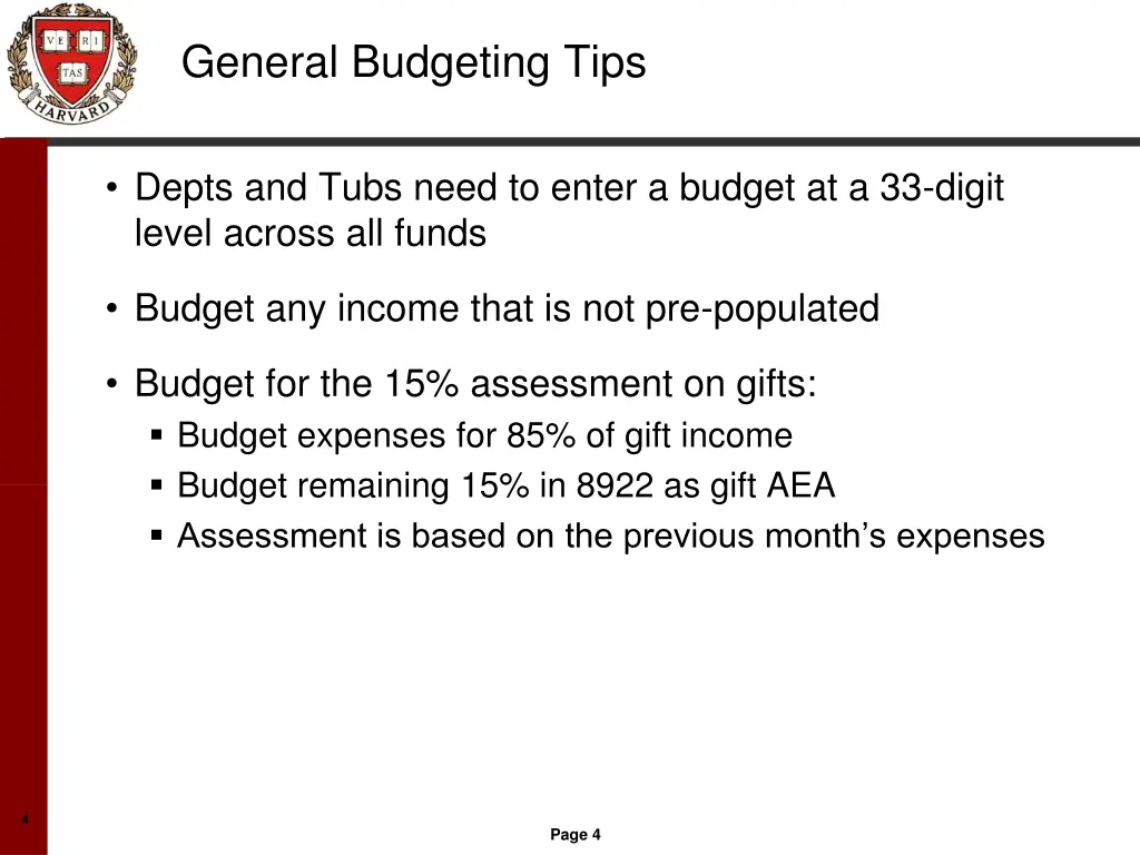 general budgeting tips