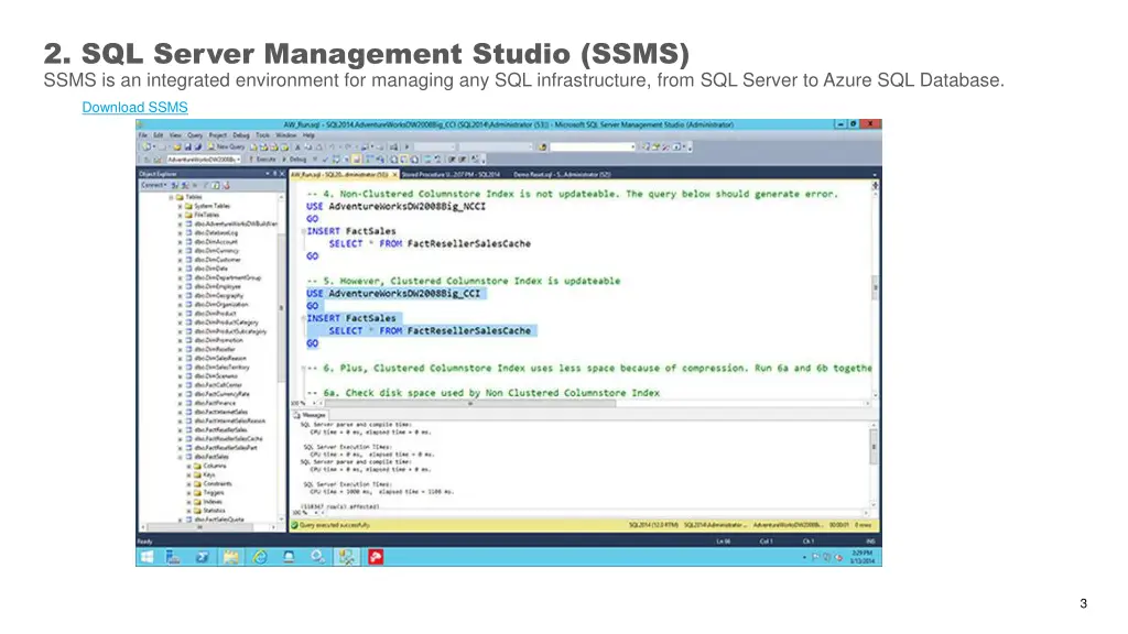 2 sql server management studio ssms