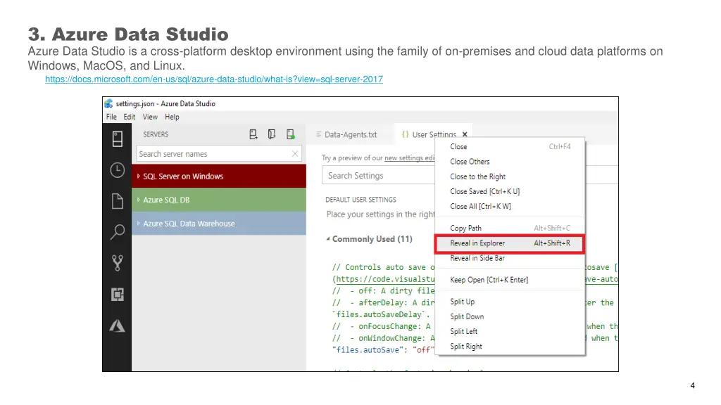 3 azure data studio