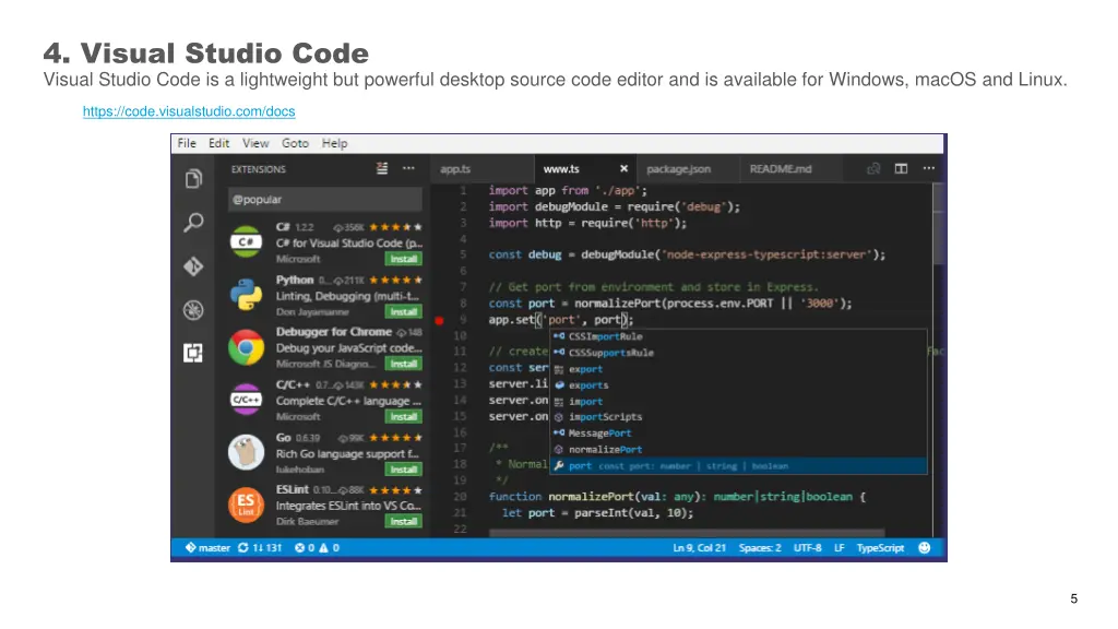 4 visual studio code