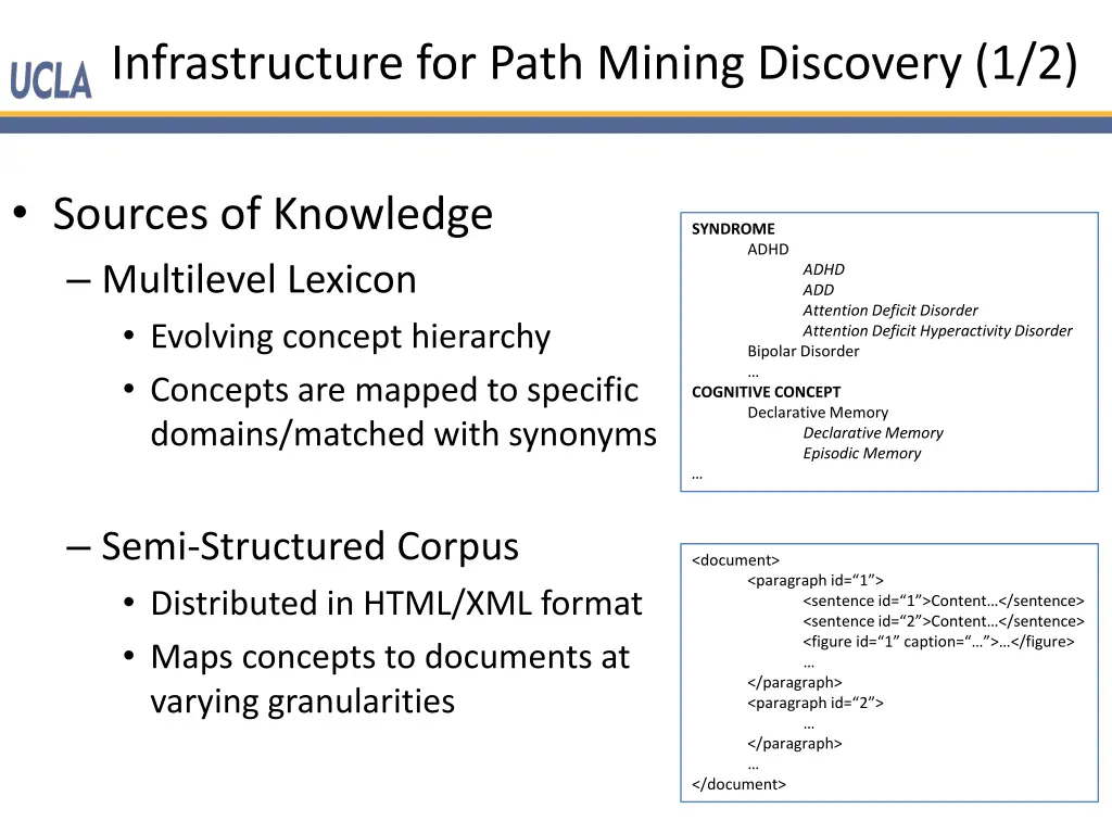 infrastructure for path mining discovery 1 2