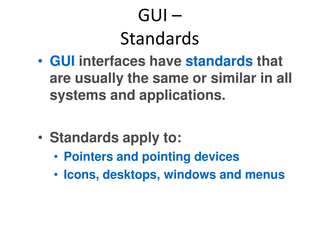 gui standards