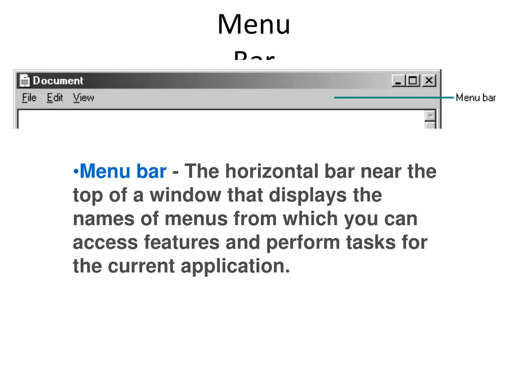 menu bar