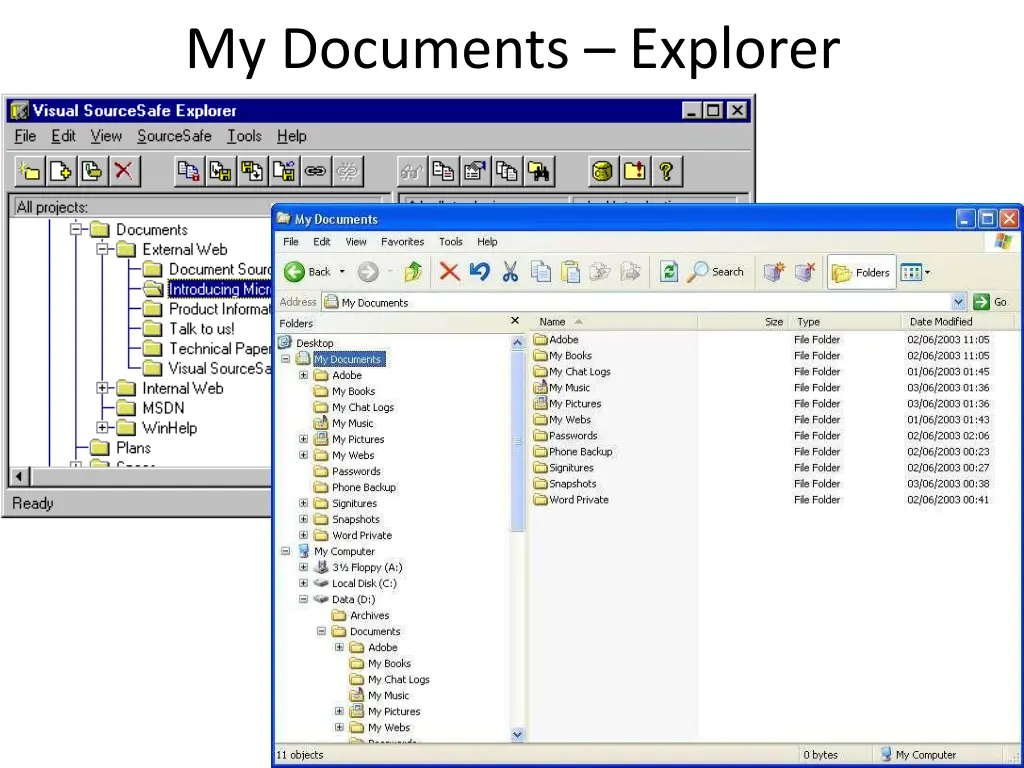 my documents explorer window