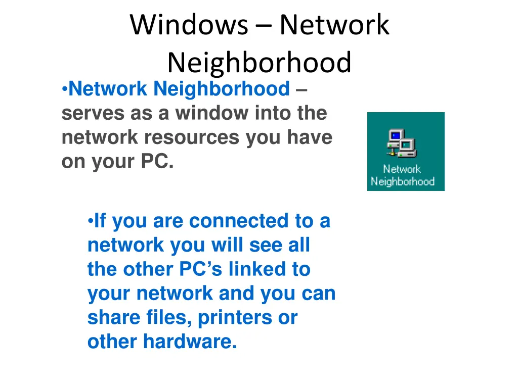 windows network neighborhood network neighborhood