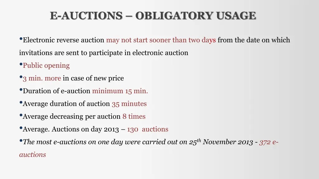 e auctions obligatory usage