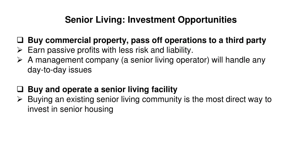 senior living investment opportunities 1
