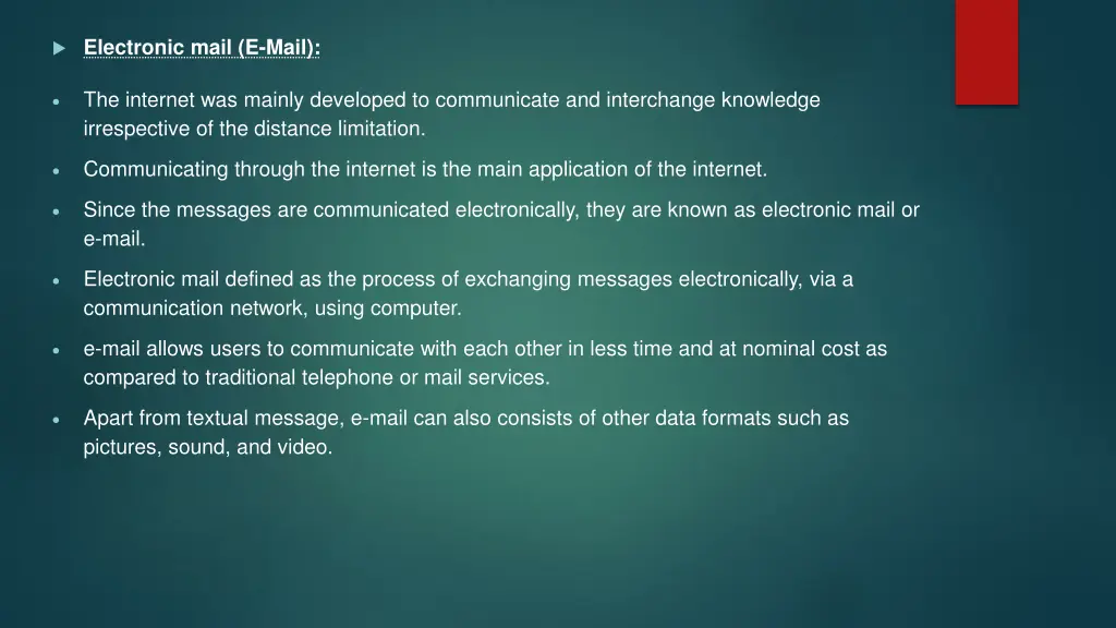 electronic mail e mail