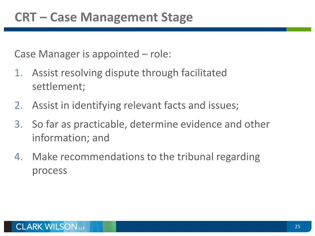 crt case management stage