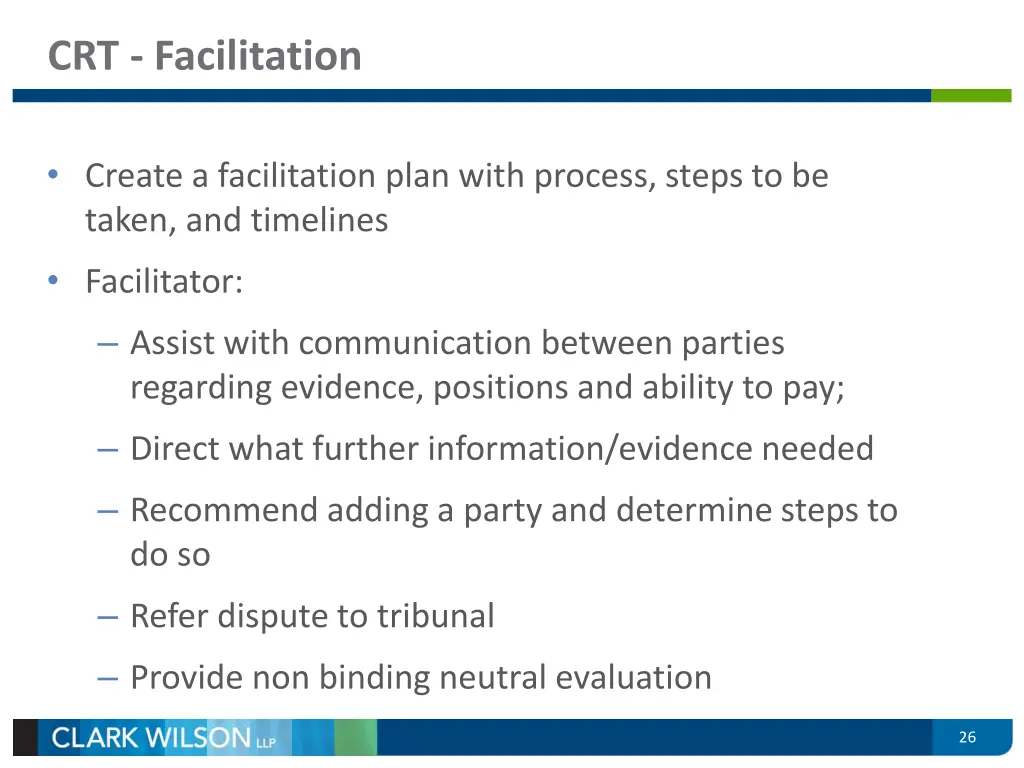 crt facilitation