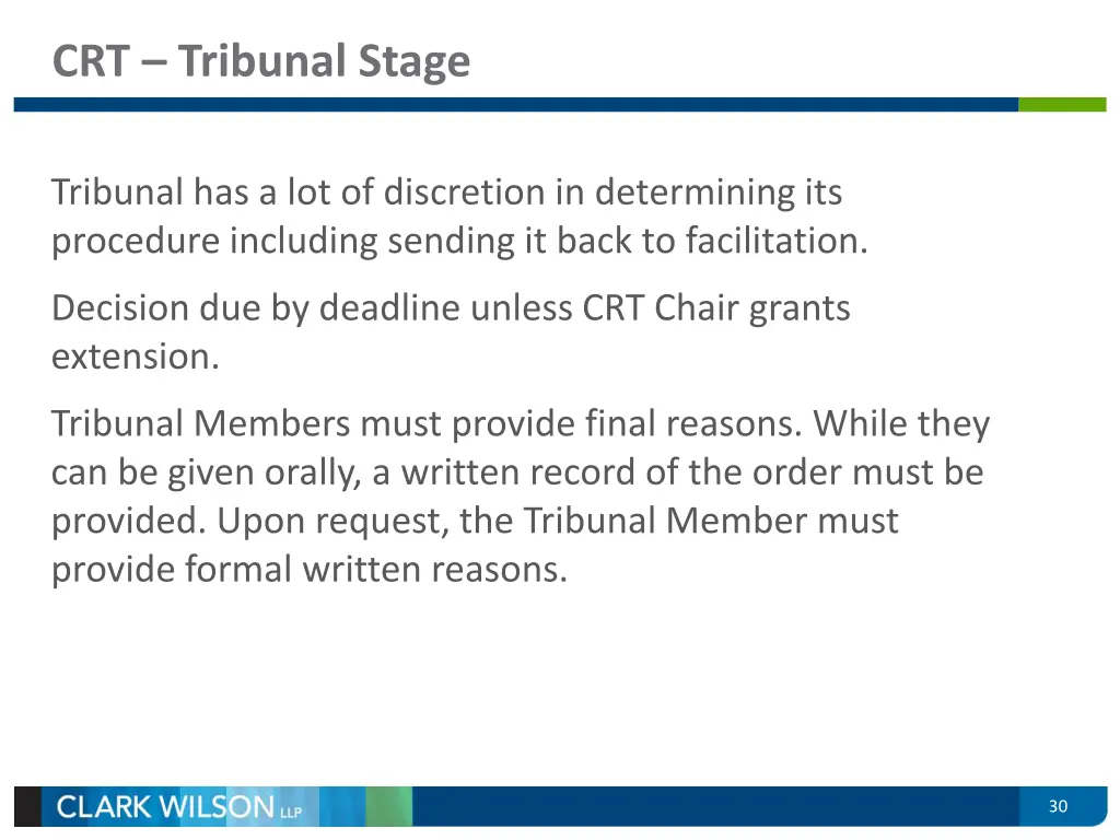 crt tribunal stage