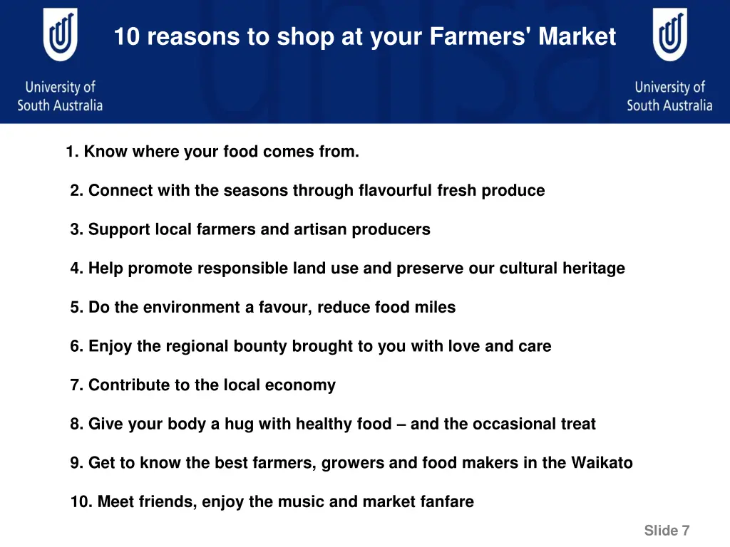 10 reasons to shop at your farmers market