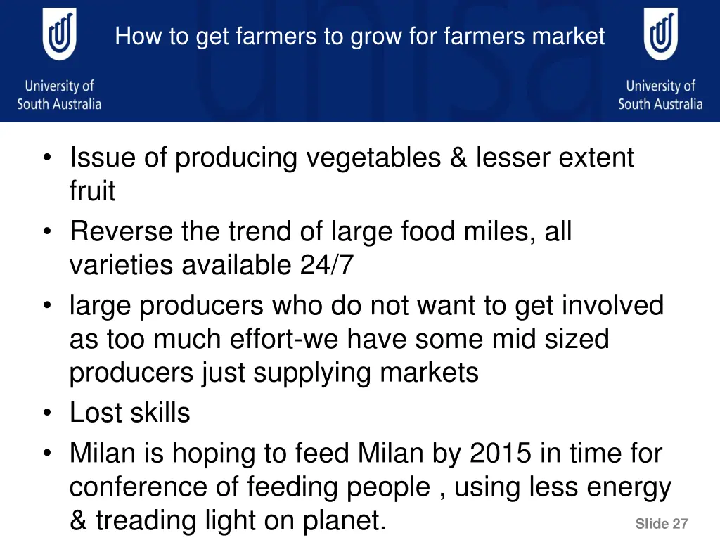 how to get farmers to grow for farmers market