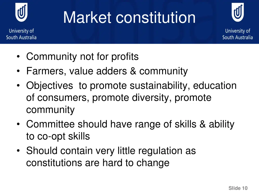 market constitution