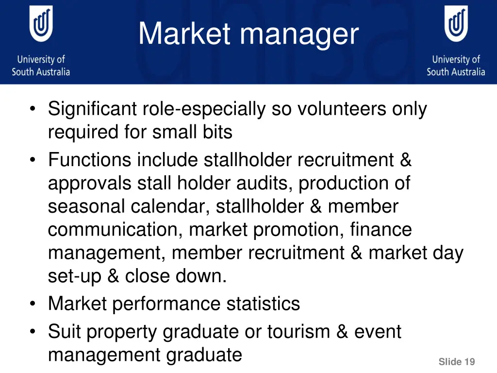 market manager