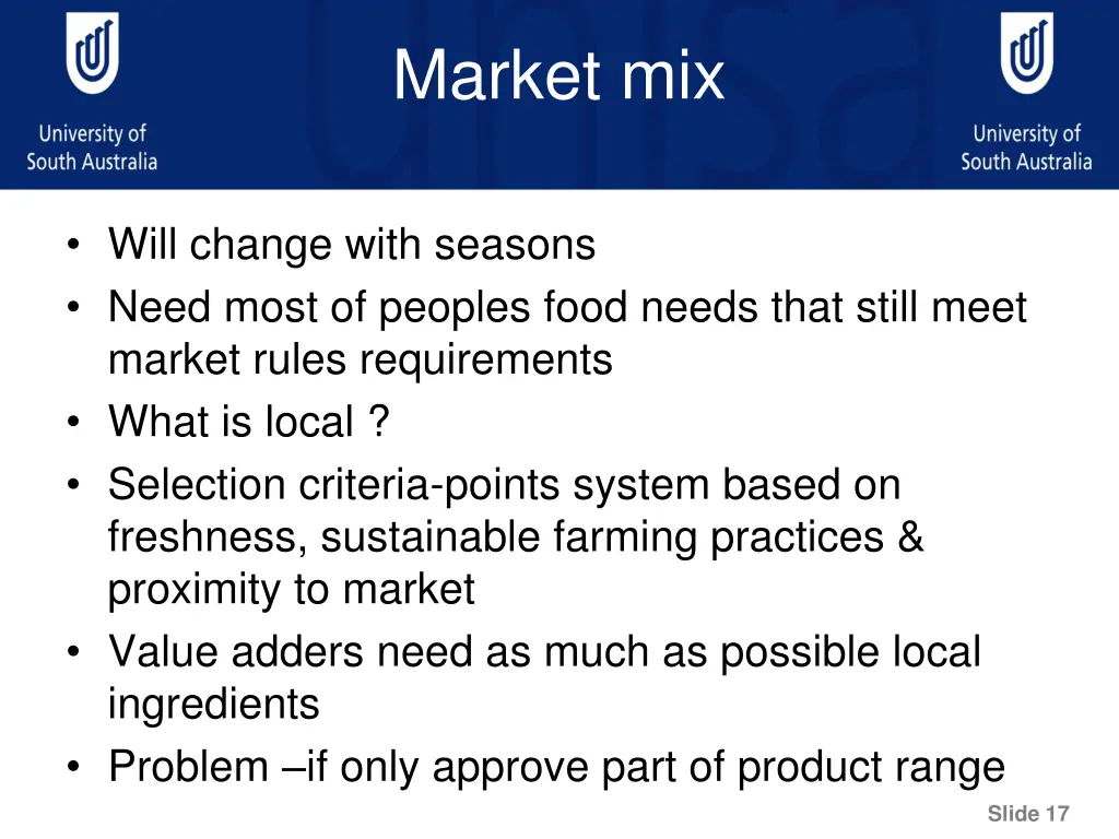 market mix