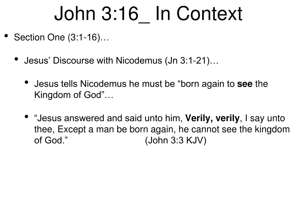 john 3 16 in context section one 3 1 16 2