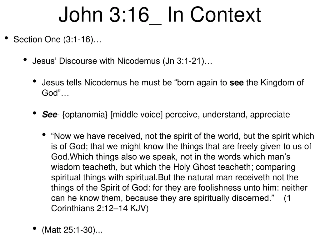 john 3 16 in context section one 3 1 16 3