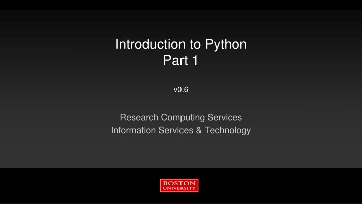 introduction to python part 1