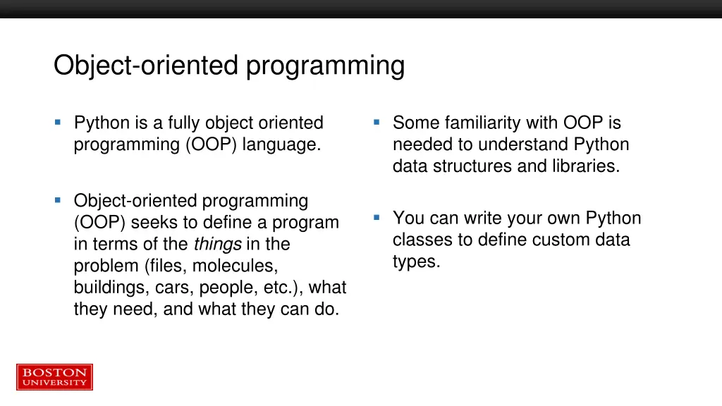 object oriented programming