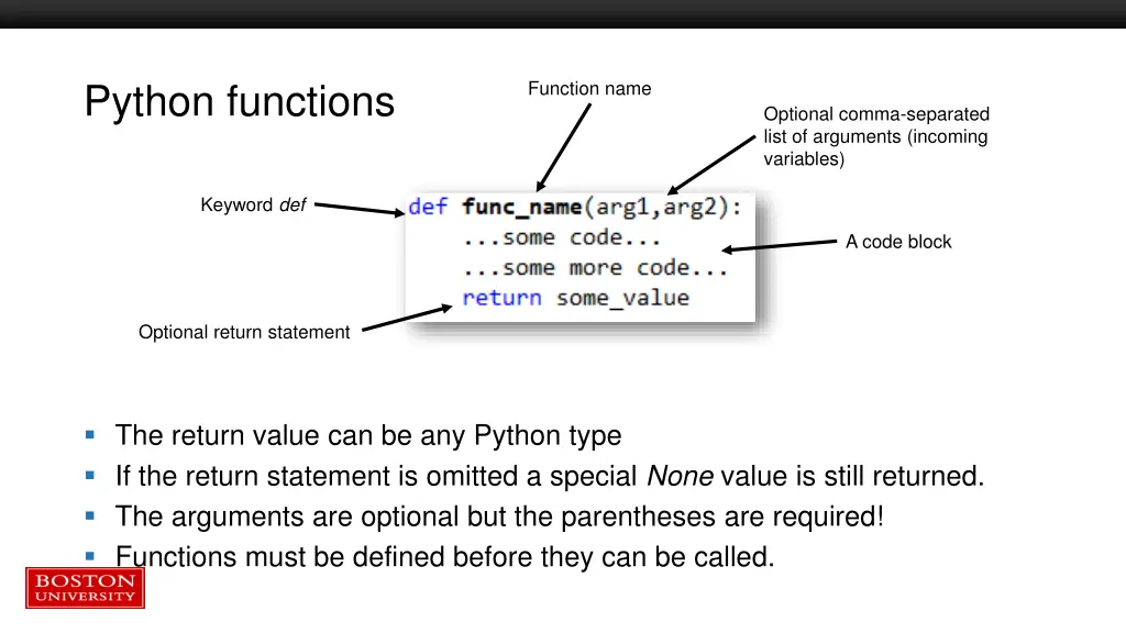 python functions