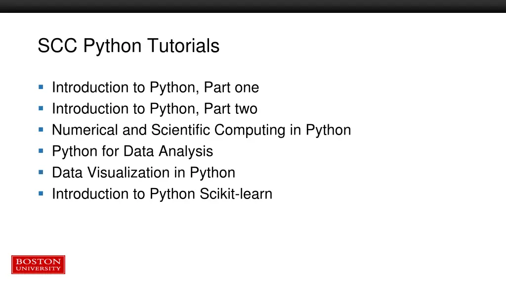 scc python tutorials