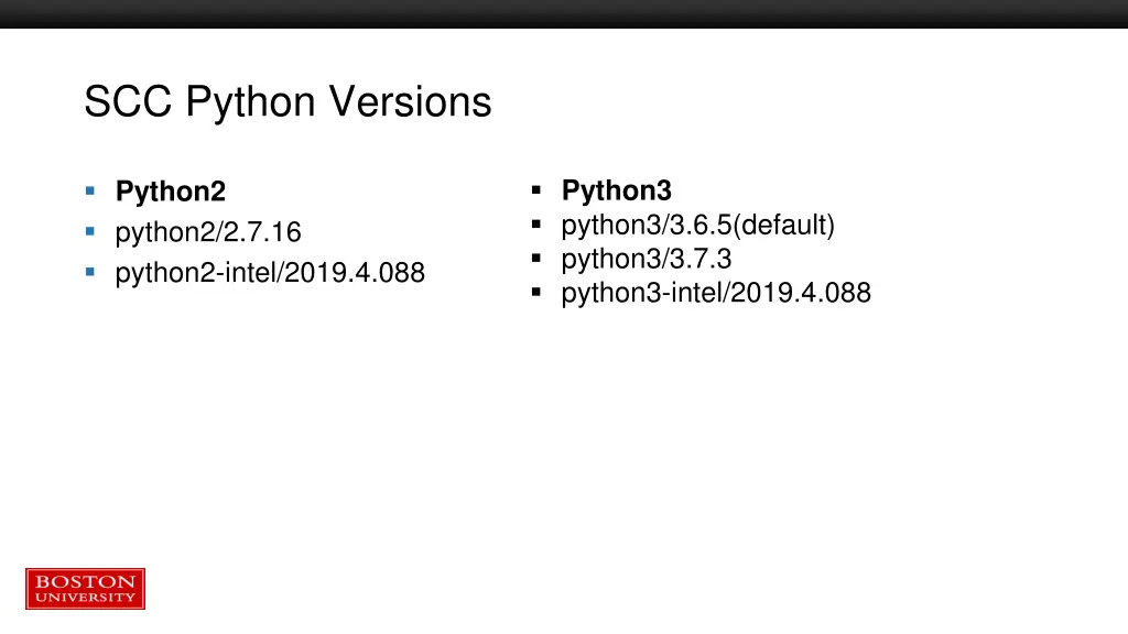 scc python versions